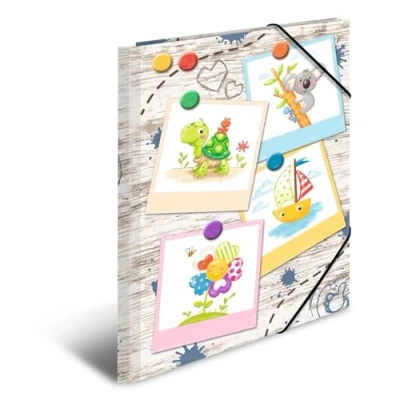 Imagen de HERMA 19786 carpeta de dibujo Jardín infancia con motivo los Amigos la caja arena, A4, cartón resistente, impresión interior, 1 palmo
