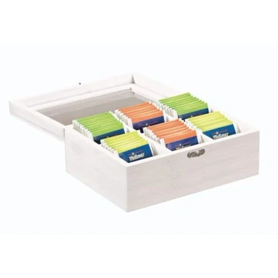 Imagen de Kesper 57902 Caja de té, Bambú, Blanco