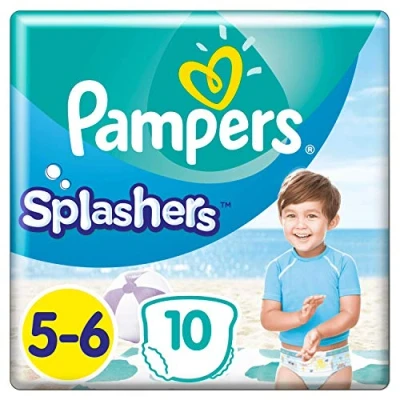Imagen de Pampers Splashers Pañales de natación desechables, talla 5 6, 10 pantalones