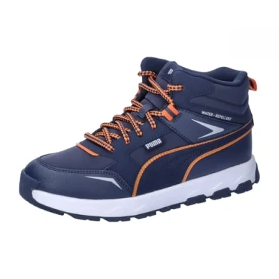 Imagen de Puma Evolve Trail JR Unisex Zapatillas de senderismo para niños, Talla: 37.5, Club navy/maple syrup Piel imitación/tela