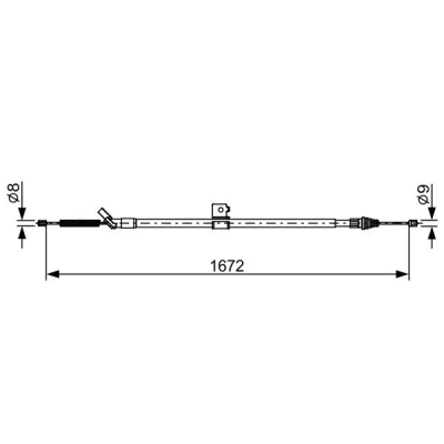 Imagen de Cable de accionamiento, freno estacionamiento BOSCH 1 987 482 630