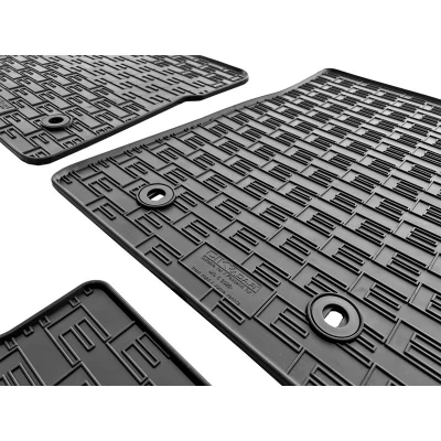Imagen de AutoStyle CK RMG04 Juego de alfombrillas suelo caucho macizo delante y detrás 4 negro