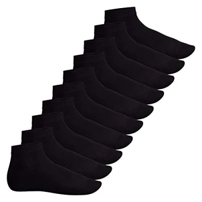 Imagen de Footstar SNEAK IT! 10 Pares Calcetines Cortos Unisex Negro 39/42