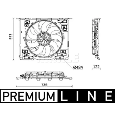 Imagen de Ventilador, refrigeración del motor MAHLE ORIGINAL CFF 542 000P
