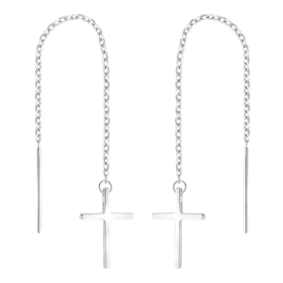 Imagen de SOFIA MILANI Pendientes para Mujeres en Plata de Ley 925 Pendiente Colgante Cadena Bolas Cruzadas E2062