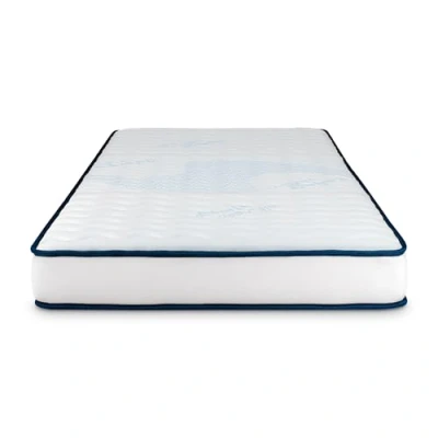 Imagen de COSMOS Colchón Viscoelástico 90x190 cm Upsilon Promo Espuma HR y Blue Latex Semifirme, Transpirable, Hipoalergénico, Ergonómico Cara Invierno Verano, 7 Zonas Confort
