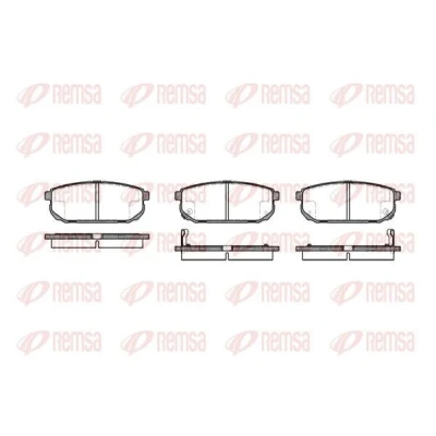 Imagen de REMSA 1042.02 Juego de pastillas freno Eje trasero con contacto avisador desgaste lámina adhesiva accesorios KIA: SORENTO 1