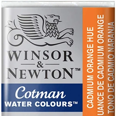 Imagen de Winsor &amp; Newton Cotman Acuarela En Pastilla, Tono De Cadmio Naranja, 1,9x1,6x1,1 cm
