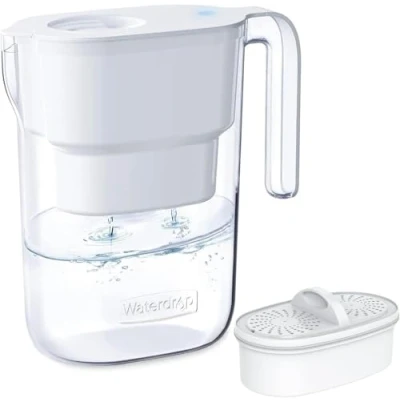 Imagen de Waterdrop Elfin Jarra con filtro de agua para frigorífico 3 meses, 2,5 L, reduce el fluoruro, cloro y más, certificado NSF, sin BPA, blanco (filtro repuesto: WD PF 01A Plus)