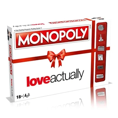 Imagen de Winning Moves Juego de Mesa Love Actually Monopoly, avanza a Karen and Harry&#039;s House y Jamie&#039;s Cottage Cambia tu Camino al éxito, Familiar 2 Jugadores para Mayores 8 años