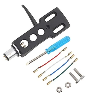 Imagen de Yanmis Soporte de Cabezal Giratorio, Giratorio Universal con Cables Conductores Montaje Phono 6,3 cm para Varios