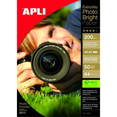 Imagen de Apli Paper 12239 Papel Fotografico A4 Everyday 200GR 50H