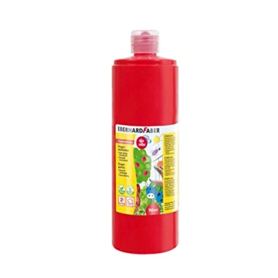 Imagen de Eberhard Faber 578921 Pintura de dedos EFA Colour, rojo geranio, 750 ml, secado rápido y lavable