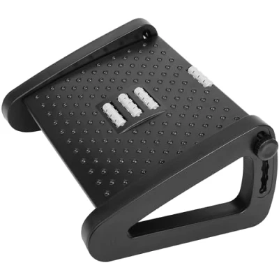 Imagen de Belle Vous Reposapies de Oficina Ajustable Debajo Escritorio Reposa Pies con Rodillo y Textura Masaje Ergonomico Antideslizable Uso en Casa para Gaming Alivio Dolor o Presión