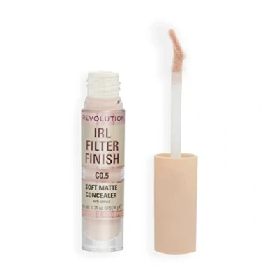 Imagen de Makeup Revolution, Corrector IRL Filter Finish, Cobertura de Media a Total, C0.5, 6g