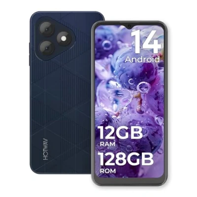 Imagen de HOTWAV Note 15 Pro Android 14 Teléfono Móvil, 12GB RAM+128GB ROM/1TB TF, Batería 5160mAh Moviles Libres 6,6 Pulgadas HD+,13MP+5MP Octa Core Smartphone 2024 Dual 4G SIM/Face ID/Fingerprint/OTG/GPS/BT5