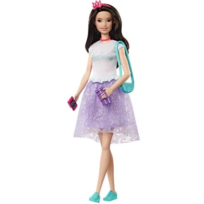 Imagen de Barbie Aventura de Princesas Muñeca con Vestido Corto a la Moda y Accesorios (Mattel GML71)