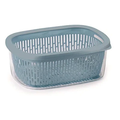 Imagen de Snips, Aroma Keeper Recipiente guarda Alimentos 4 Lt, Botes Cocina Almacenaje 28,5 x 20,5 11 cm, Envase con Rejilla interior, Azul, Made in Italy, 0% sin BPA ni ftalatos