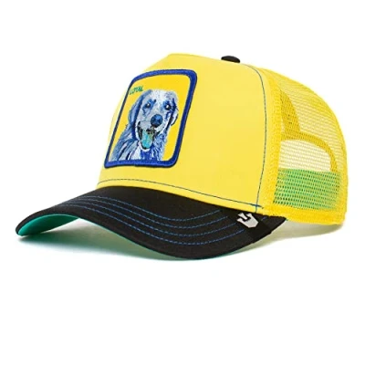 Imagen de Goorin Bros. The Farm Acid Trip Collection Gorra de camionero ajustable unisex, Amarillo (Doggy Trip), talla única