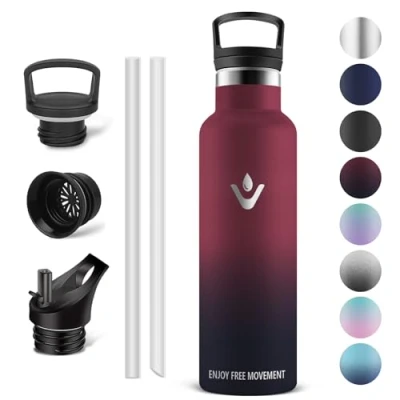 Imagen de Vikaster Botella térmica, 0.75l agua acero inoxidable, termo, Estanqueidad, Mantener 12H Caliente/24 Frío, Termo Sin BPA, para Deporte, Viaje, Escuela, Exterior, Oficina, Hogar.