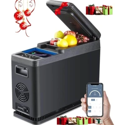 Imagen de AAOBOSI Nevera Portátil 8 litros, 12V Compresor +20C a 15C, para Coche, Camión, Barco y Autocaravana, Reposabrazos