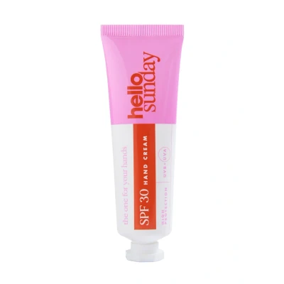 Imagen de hello sunday Crema hidratante de manos enriquecida con Ácido Hialurónico, Aloe vera y Pantenol, FPS 30, 30 ml