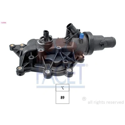 Imagen de FACET 7.8706 Termostato, refrigerante 89 Made in Italy OE Equivalent con junta RENAULT: MEGANE 2, SCENIC 2 Coupe Cabriolet