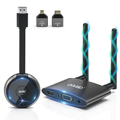 Imagen de HDMI Inalámbrico Televisión 4K 5G, Transmisor y Receptor 165FT/50M, VGA Transmisión de Señal Audio Video Estable para Laptop/PC/Cámara/TV Box a HDTV/Monitor/Proyector