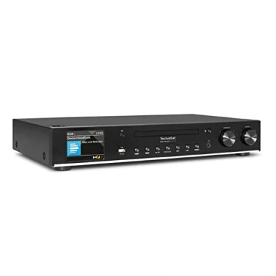 Imagen de TechniSat DIGITRADIO 143 CD (V3) sintonizador HiFi Digital, Radio por Internet (Dab+, FM, Bluetooth, Spotify Connect, Reproductor de CD, WLAN, Ancho 43,5 cm, Control aplicación y Remoto) Negro
