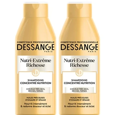 Imagen de Dessange nutri extrême riqueza Champú para cabello rêches, muy desséchés o Ternes 250 ml juego de 2