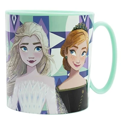Imagen de Taza infantil de plástico reutilizable para microondas 390 ML Frozen