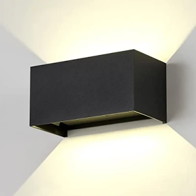 Imagen de Dr.lazy 20W Apliques Pared LED 4000K Blanco Cálido 1600LM, Lámpara de Interior, Exterior Impermeable IP65, Aplique (Negro/Blanco Neutra)