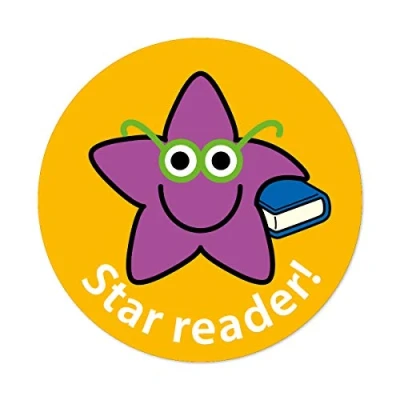 Imagen de The Sticker Factory Pegatinas Star Reader de 28 mm. 3 hojas, 54 pegatinas., 134