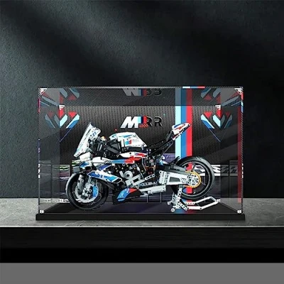 Imagen de vitrina a prueba de polvo para Lego 42130, acrílica compatible con 42130 Technic BMW M 1000 RR motocicleta (no incluye kit modelo)(Inkjet)