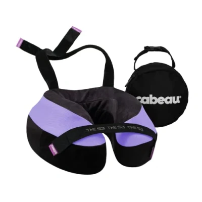 Imagen de Cabeau The Neck&#039;s Evolution, TNE S3 almohada de cuello viaje espuma viscoelástica para avión, el con correas fijación, soporte 360 grados viajes, hogar, oficina y