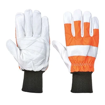 Imagen de Portwest Guante Oak, Protección Motosierra (Clase 0), Tamaño: XL, Color: Naranja, A290ORRXL