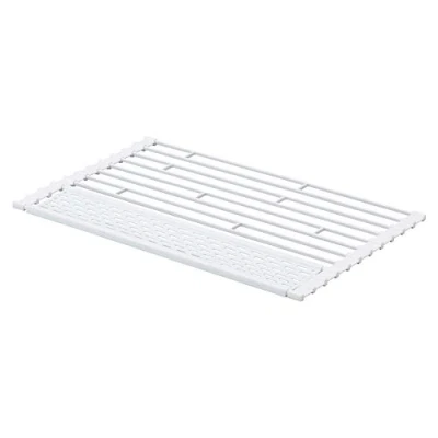Imagen de YAMAZAKI 5057 Tower Escurridor Plegable, Blanco, Acero/Silicona, Minimalista, 42 x 26 0.8 cm