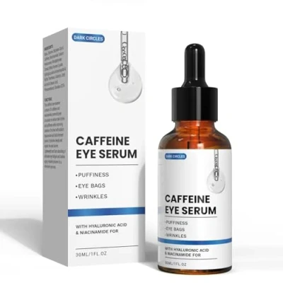 Imagen de Sérum Contorno Ojos con Acido Hialuronico y Cafeína, Antiarrugas para Reduce Ojeras, Bolsas Líneas de Expresión, Formulado Hombres Mujeres (30 ml)