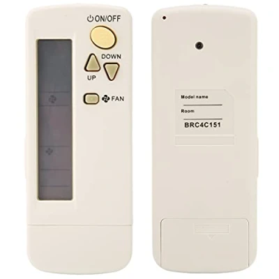 Imagen de Mando a Distancia para Aire Acondicionado, Control Remoto Universal Resistente la Abrasión, Botones de Silicona Repuesto Daikin BRC4C151 BRC4C152 BRC4C153 BRC4C155 BRC4C158 BRC4C159 BRC4C160
