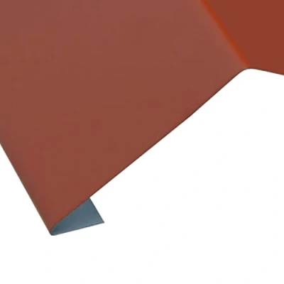 Imagen de Parotec, Chapa de alero, dirige el agua lluvia del techo al canalón, aluminio, longitud 1 m, borde 13/70/167, color rojo ladrillo