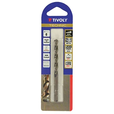 Imagen de TIVOLY 11468521200 Broca para metal HSSE5 Mango cilíndrico TECHNIC COBALT diámetro 12 mm largo 151 profundidad de corte 101