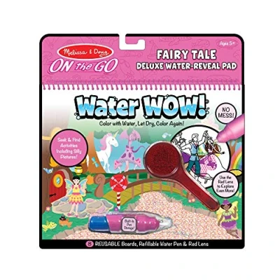 Imagen de Melissa &amp; Doug Water Wow Bloc de actividades colorear con agua sin ensuciar reutilizable Hadas Deluxe Juego creativo Pintura Regalo adecuado para niños y niñas 3+