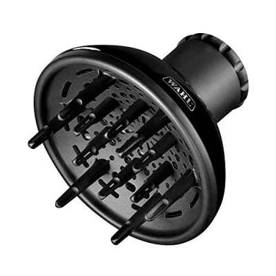 Imagen de Wahl difusor universal, accesorio para secador de pelo, peinado rizado, ondulado, secado cabello sin encrespamiento, talla única, flujo aire ajustable, tamaño