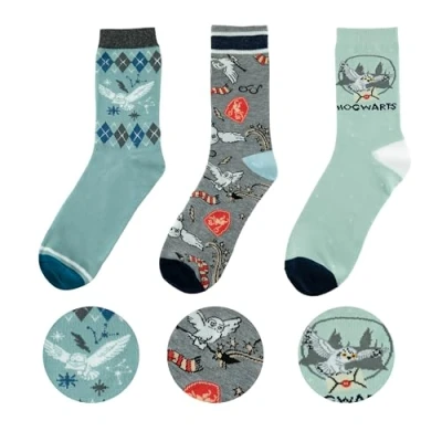 Imagen de Cinereplicas Harry Potter Set de 3 pares calcetines Hedwig Talla Única Licencia Oficial