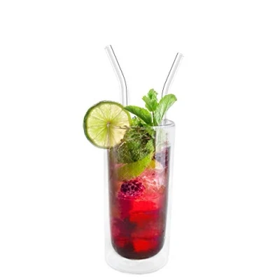 Imagen de VB VIN BOUQUET FIK 522 Pajitas de vidrio reutilizables con cepillo limpieza