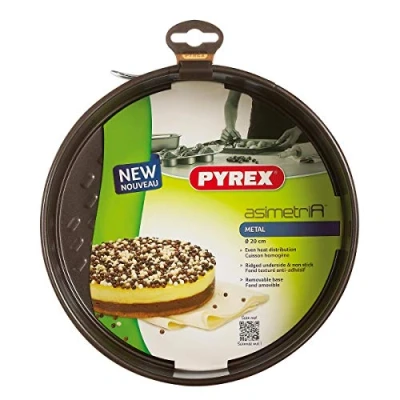 Imagen de Pyrex Asimetria Moldes Desmontables, Acero Inoxidable, Multicolor, 20 cm