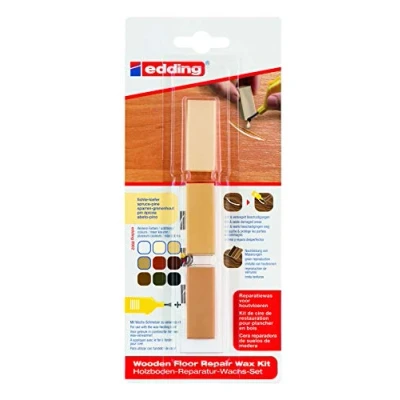 Imagen de edding 8902 juego de cera reparadora suelos madera pino 3 ceras duras para reparar daños y arañazos en