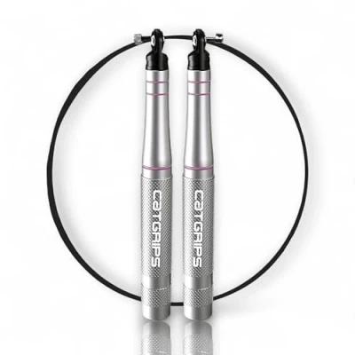 Imagen de CATGRIPS Comba Crossfit, Cuerda de Saltar Saltar, Jump Rope, Boxeo, Skipping Corda para Aluminio (Plata)