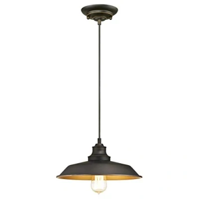 Imagen de Westinghouse One Light Indoor Pendant, Bronce Aceitado Lámpara de techo colgante con 1 luz