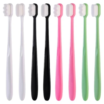 Imagen de TRKETK 8 Piezas Cepillos de Dientes Extra Suave, Adult Soft Toothbrush with 10000 Bristles Manuales Suaves Micro Nano para Frágiles Recesión Encías Bucales